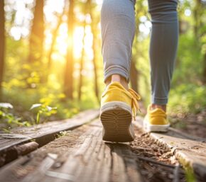 Nature Stroll Unplugged: A snapshot of a person taking a peaceful walk in nature without electronic devices, emphasizing the value of a digital detox. Daylight, natural lighting, DSLR camera. --ar 16:10 --v 6 Job ID: 1ea7d019-8b5a-4d4c-b53c-a4656275cd5c